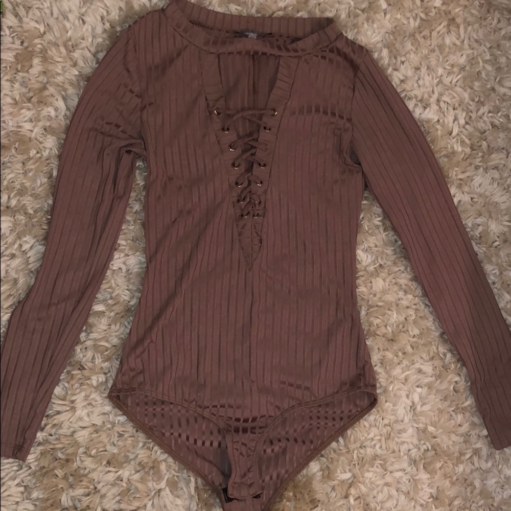 Corset-front bodysuit